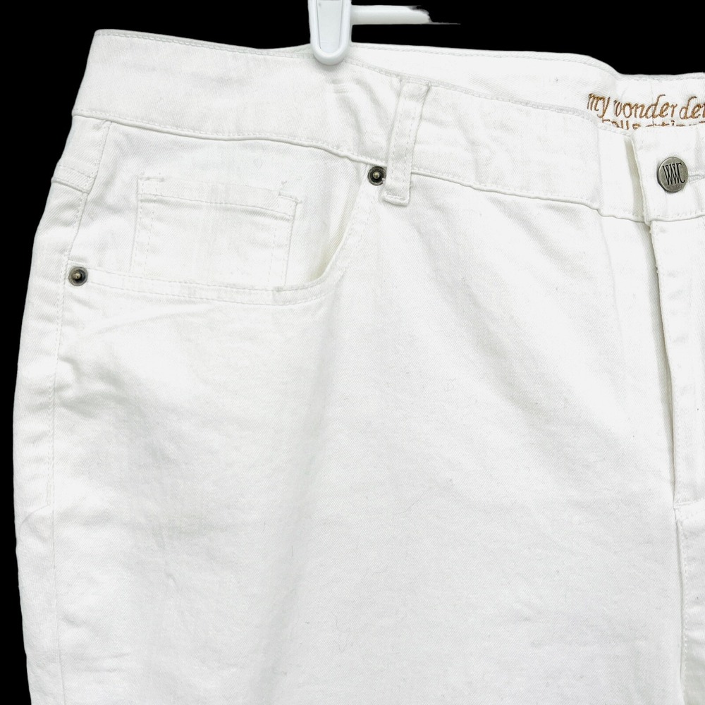 My Wonder Denim Women's White Cropped Jeans Plus Size 22 Stretch High Rise NWT - Picture 11 of 11